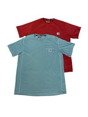 2 -Carhartt Blue Force Relaxed Fit Short Sleeve Pocket T-shirt Men’s Large